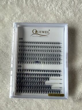 QUEWEL Lash Clusters DIY Eyelash Extension Kit 10D and 20D lash styles D curl